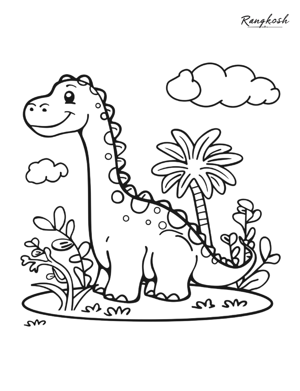 Dinosaur Dreamland - Printable Coloring Book 🖨️
