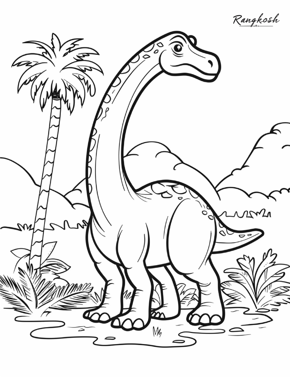 Dinosaur Dreamland - Printable Coloring Book 🖨️