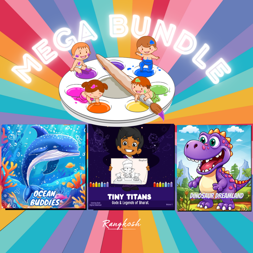 Mega Coloring Book Bundle (3-in-1)