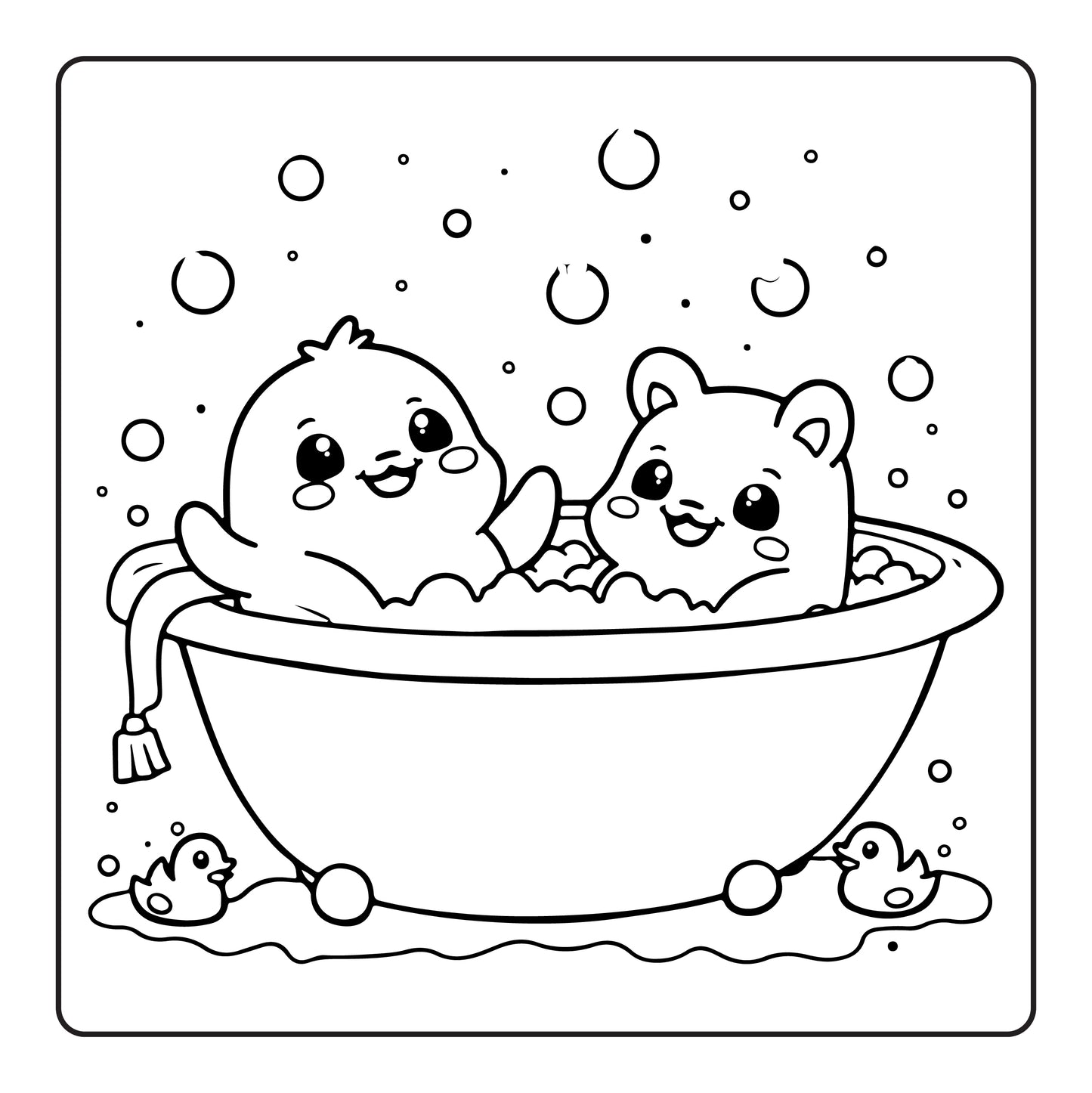 Joyful Little Friends - Printable Coloring Book